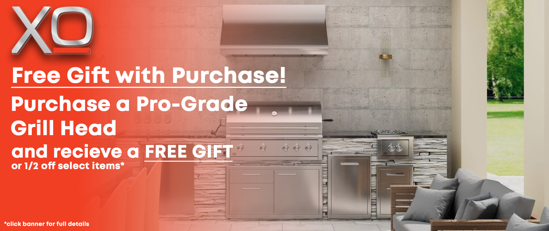 XO Grill Rebate! Get a free gift with select Pro heads!
